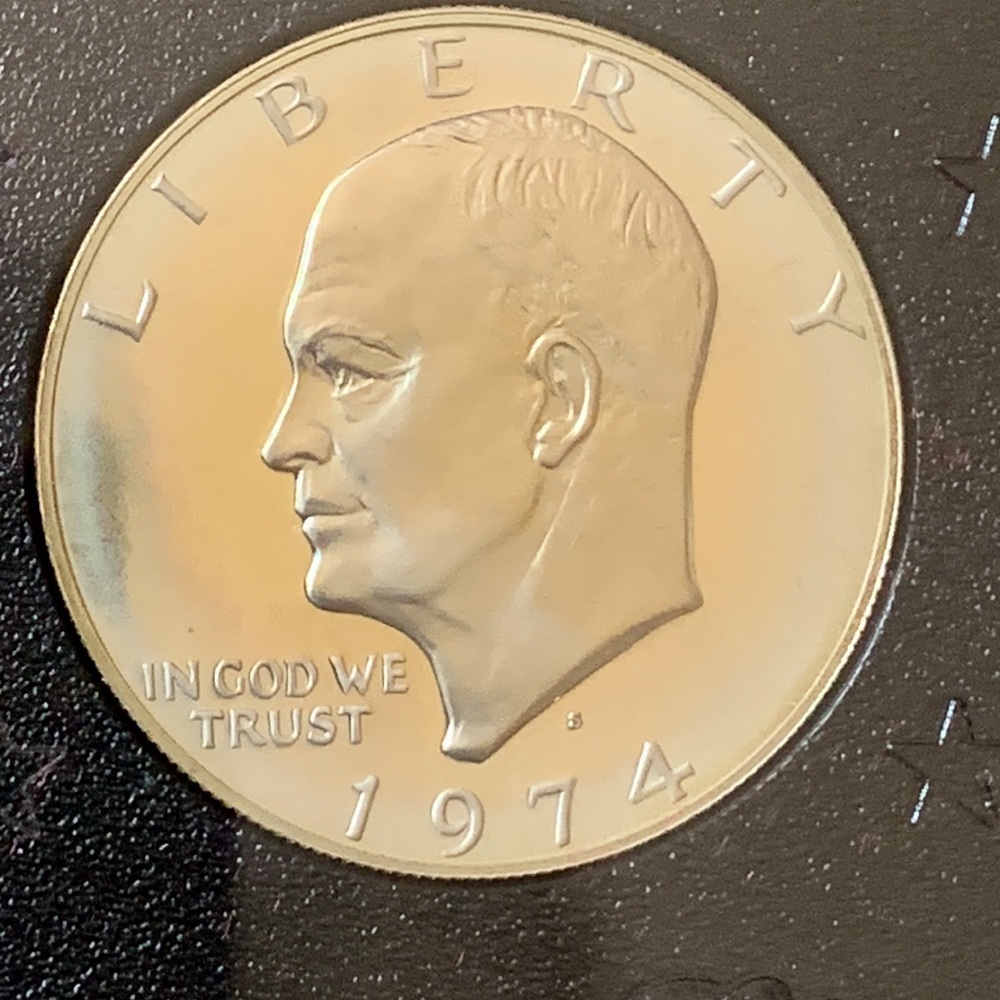 1974 Eisenhower Proof Dollar ’Brown Ike’ - Picture 7 of 7